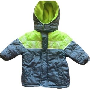 iXtreme Infant Boy's Size 12 Months Gray & Green Hooded Insulated Jacket